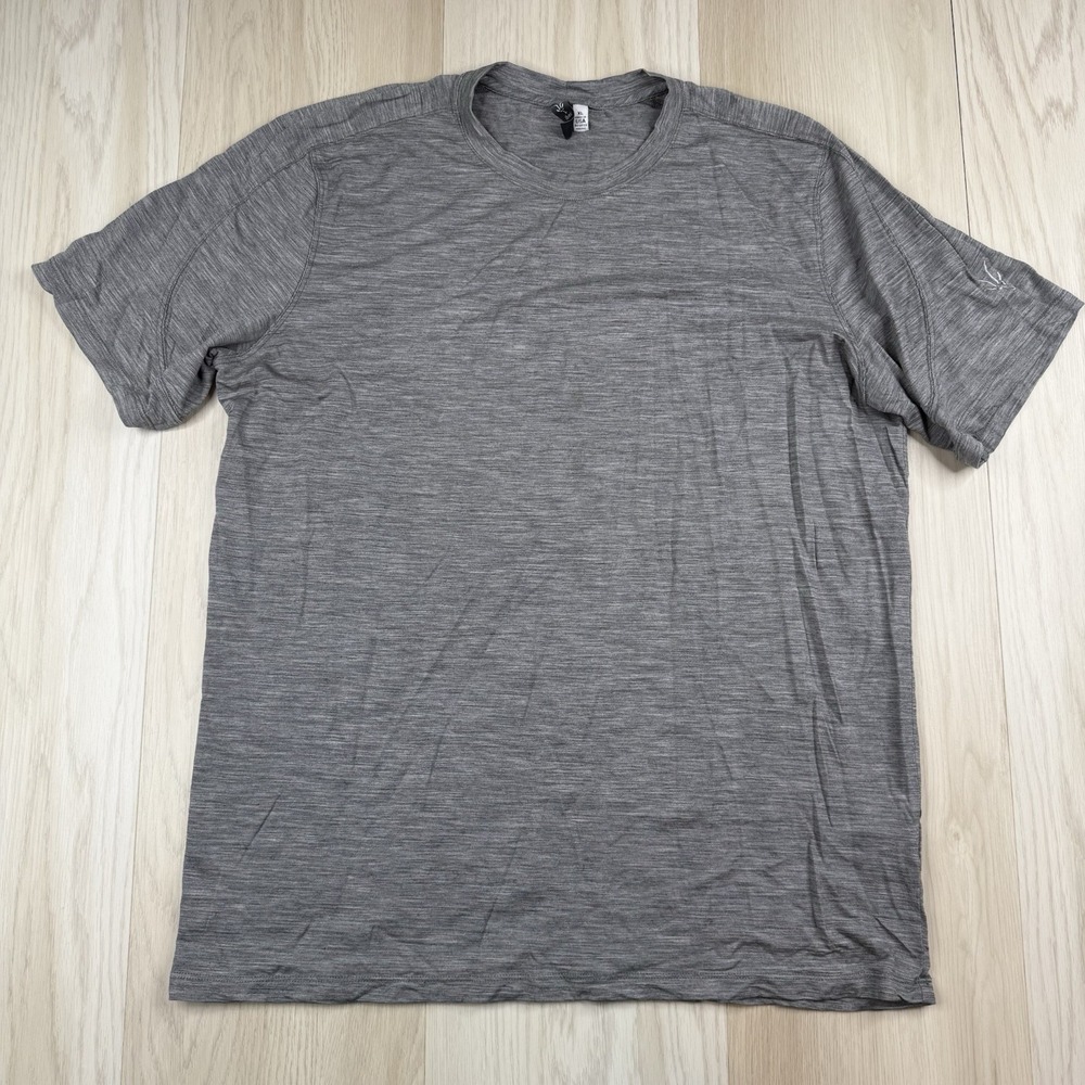 ibex Men's XL Crew Neck Short Sleeve T-Shirt Baselayer  100% Zque Merino Wool